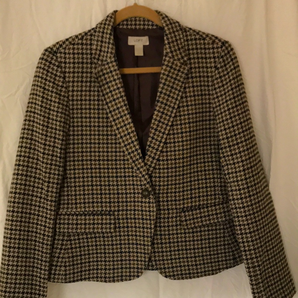 Loft houndstooth blazer
